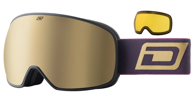 Dirty Dog MUTANT 0,5 Ski-/Snowboardbrille SCHWARZ/GOLD SPIEGEL+GELB 54242