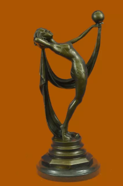 Cast Real Bronze Sculture Statue Figuerine Beautiful Nude Girl Figure Artwork