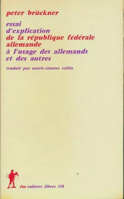 3146560 - Essai d'explication de la république fédérale allemande à l'usage des