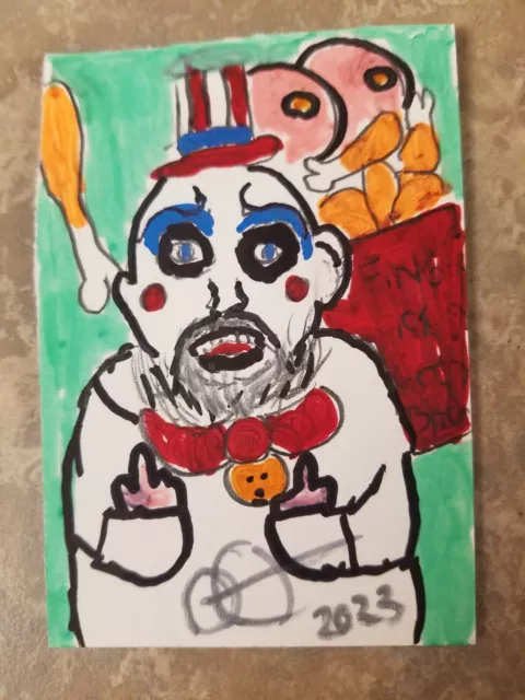 Captain Spaulding Artist Trading Card ACEO Ol Curly Jaws Original