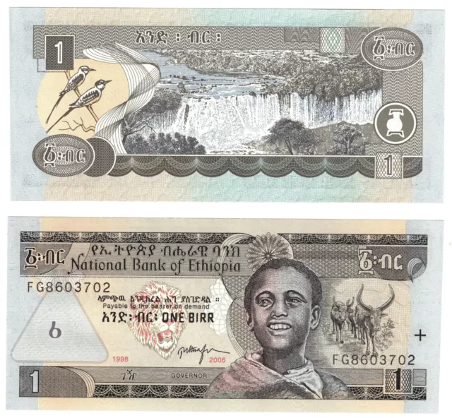 2006  Ethiopia 1 Birr Banknote  UNC P46d