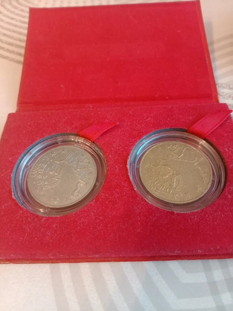 5 Pièces Commémoratives Plaquées Or Dunkerque 1940 - WW2 - 40 Mm - Coffret Présentation