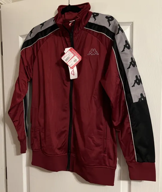 Kappa Men’s Banda 10 Ahran Red Bordeaux Track Jacket Size Large New With Tags.