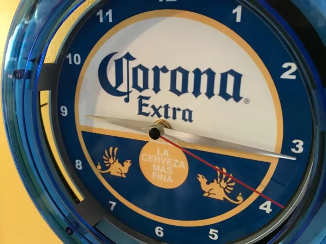 Corona Cerveza Beer Bar Man Cave Neon Wall Clock Advertising Sign 2