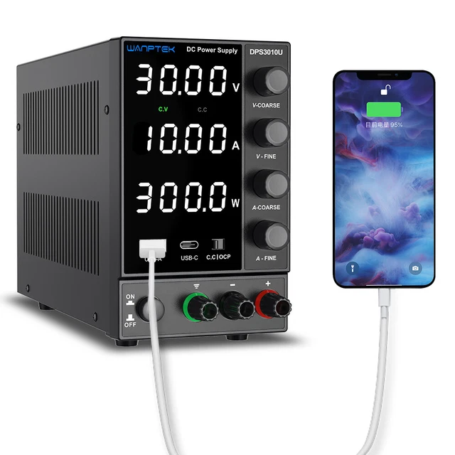0~30V 10A ADJUSTABLE Variable DC Lab Power Supply Precision Voltage ...