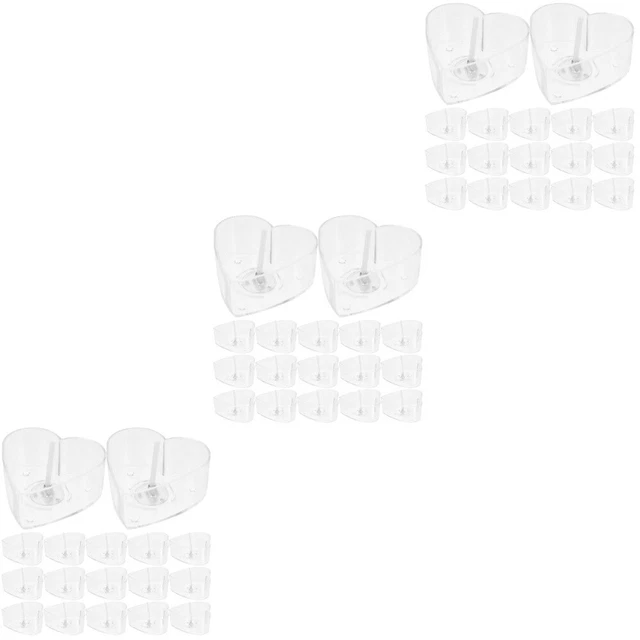 3 Sets Heart Shape Candle Holder Making Jars Accessories Essential Oil