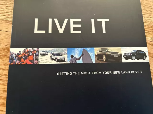 The Land Rover Range - Live It - Car Info Sales Brochure With Insert Frameable