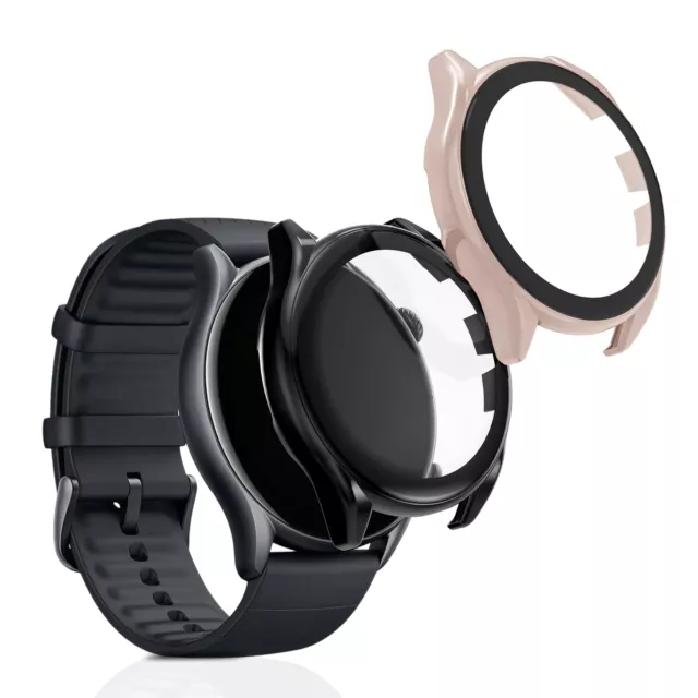 2x Coque cadre écran compatible avec Huami Amazfit GTR 3 GTR 3 Pro