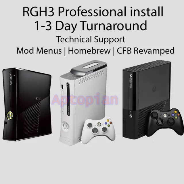 Xbox 360, White RGH Jtag Console Only Region free￼1 Year warranty￼ Best  Price