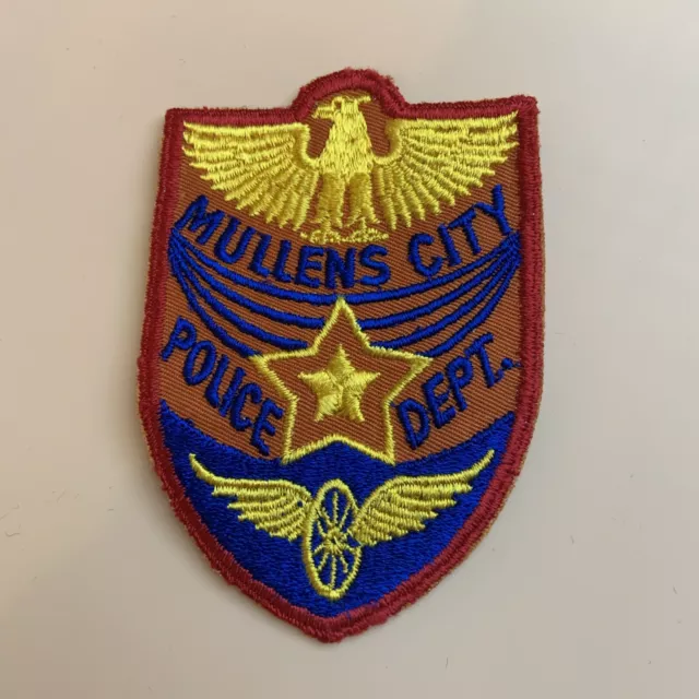 Mullens City West Virginia Police Patch RARE & OLD (1950s)