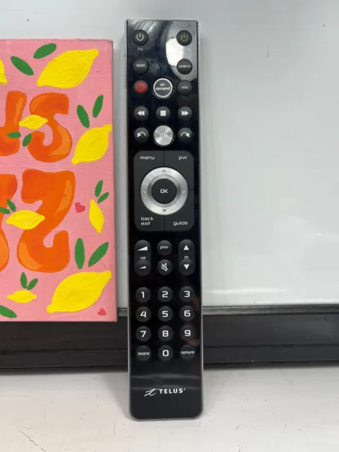 Telus Optik TV Remote Control Slimline Slim Model 2774 - Black