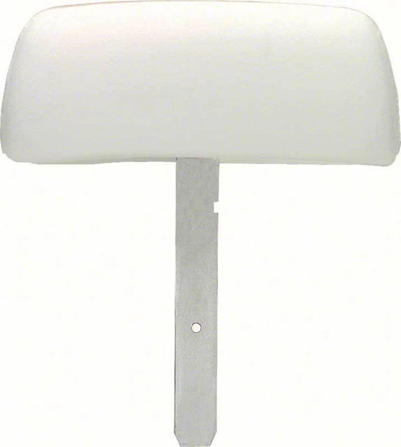 1969 Camaro Firebird Headrest Assemblies; Straight Bar; White ; Pair Made in the