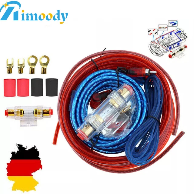 Endstufe Kabel Set Kfz Verstärker Kabelsatz : HOMURY 12GA Endstufe Auto Anschluss Set, Endstufen Subwoofer Kabel