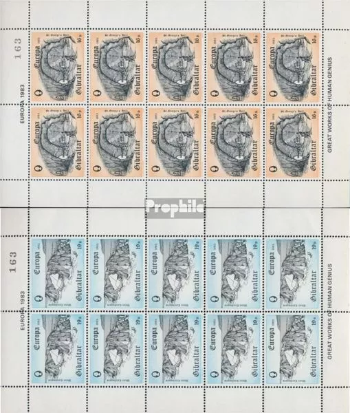 Briefmarken Gibraltar 1983 Mi 463Klb-464Klb Kleinbogen postfrisch