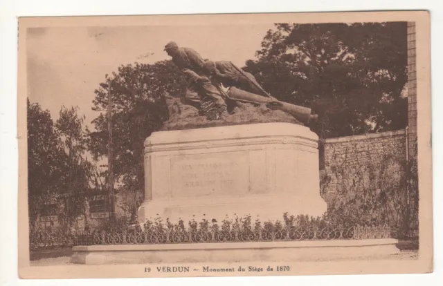 Cpa 55 - Verdun: Monument Of The Siege Of The War Of 1870 (Meuse) Written Militaria