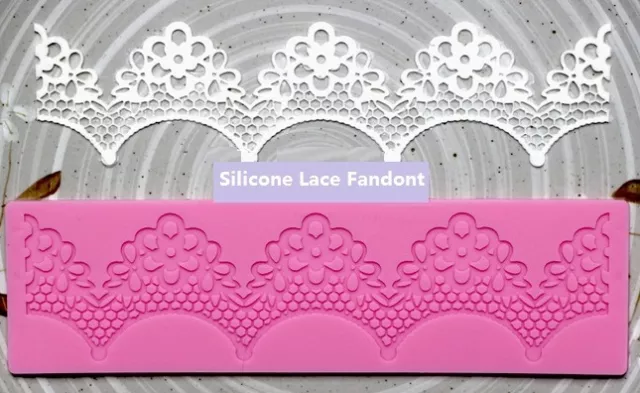 Lace Fondant Embossing Pad Silicone Sugar Craft DIY Mold Cake Decorating Moulds