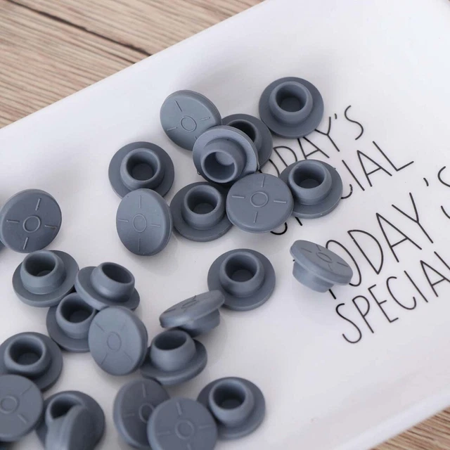 QUARKZMAN Gummistopfen 12mm - 100 Stück Silikon Für Glasvials