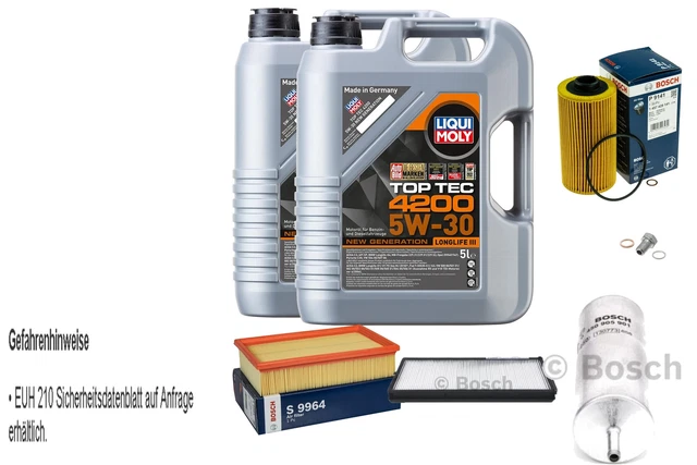 Inspektionspaket 5er Touring G31 530d XDrive - 7L Top Tec 4200 5W-30 + Filter + Cera Tec Für BMW X5 F95 G05
