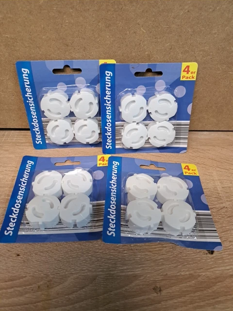 16x Steckdosensicherung Kinderschutz Schutz Steckdose 4 Packungen A 4 Stück
