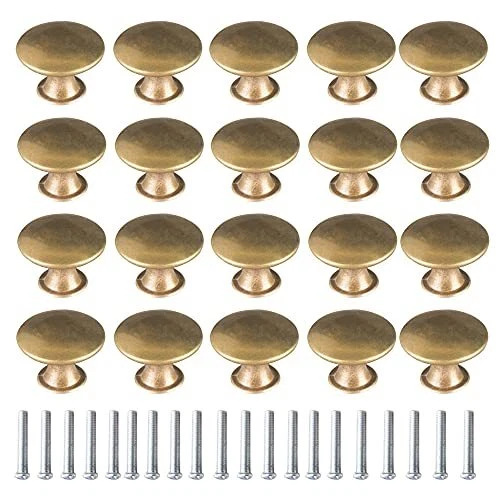 Gotetiso Bouton de Porte Laiton 20 Pièces Vintage Laiton Poignées Boutons de ...