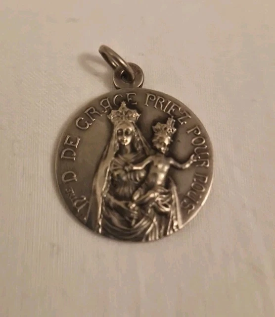 Médaille Religieuse Ancienne Notre Dame De Verdelais - Gironde - Argent - Pièce Unique