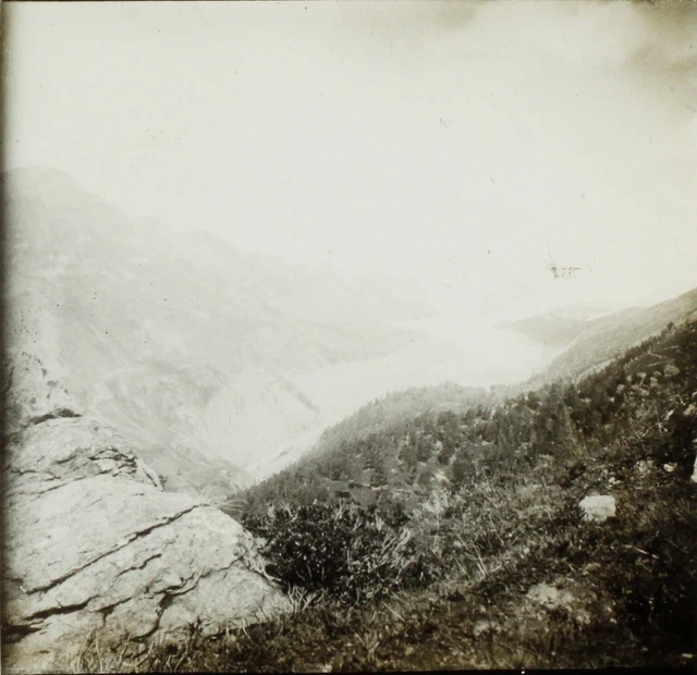 FRANCE SUISSE Alpes Montagne Photo Stereo Vintage Plaque Verre VR2L2n6