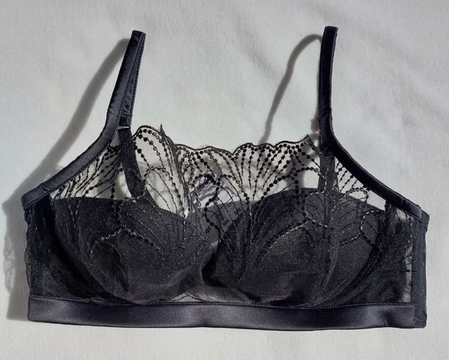 NEW Sexy Intimissimi Black/Nude Bra Model Sofia Italian Lace 34B (UK)/75B  (EU)