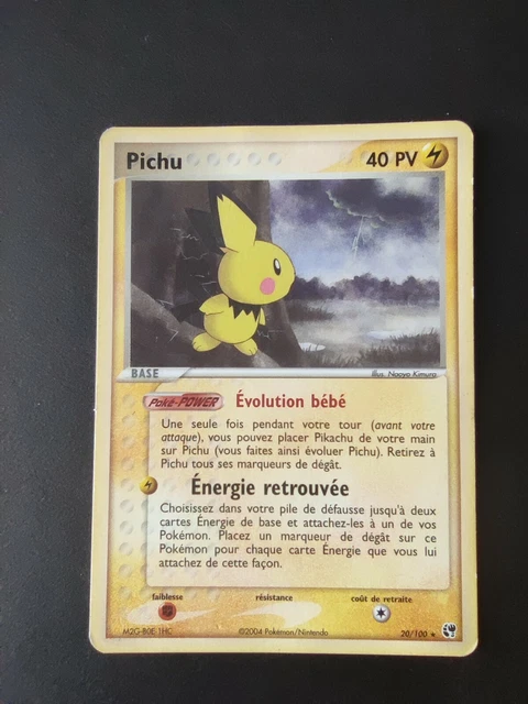 Carte Pokémon PICHU 20/100 Bloc EX Tempête de Sable NM - Near Mint