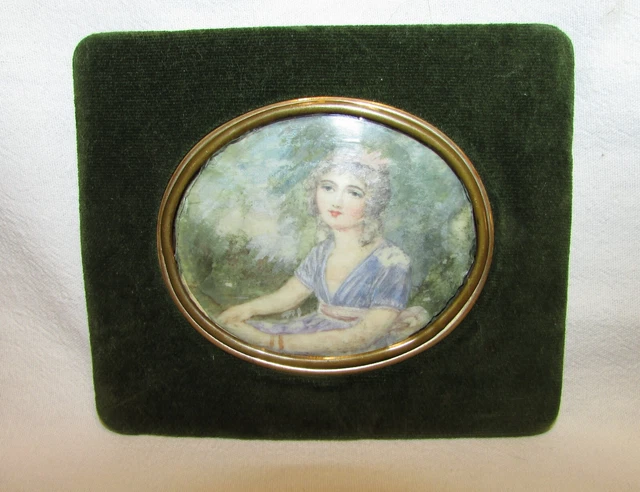 Collier Ancien Pendentif Portrait De Femme XIXe - Métal Argenté - Occasion