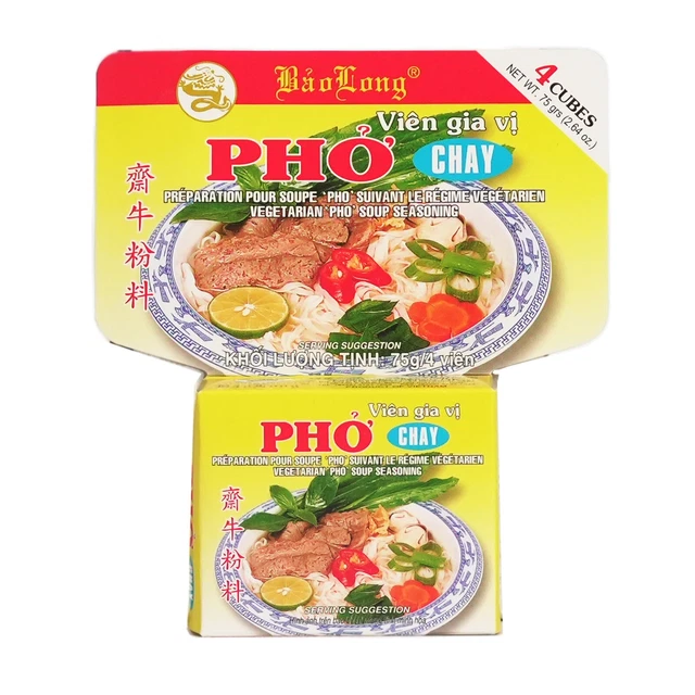 Bao Long Pho Chay VEGGIE Würfel 75g Pho Suppengewürz Pho Gewürz Pho Brühwürfel