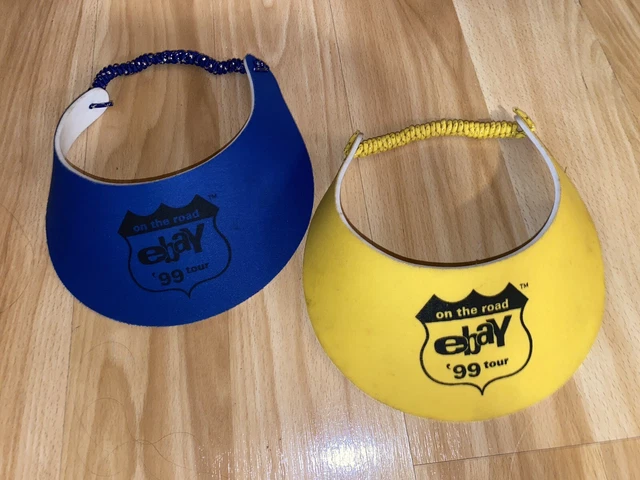 RARE 1999 eBay Merch Swag ’99 Tour ORIGINIAL SELLERS VISOR SET OF 2