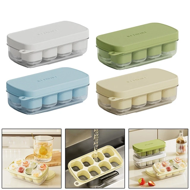 Bac à Glaçons En Silicone Avec Couvercle – Moule à 8 Cubes