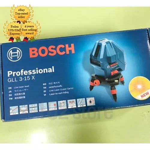 Bosch GLL3-15X Professional 3-Line Laser Level Measure Self-Leveling