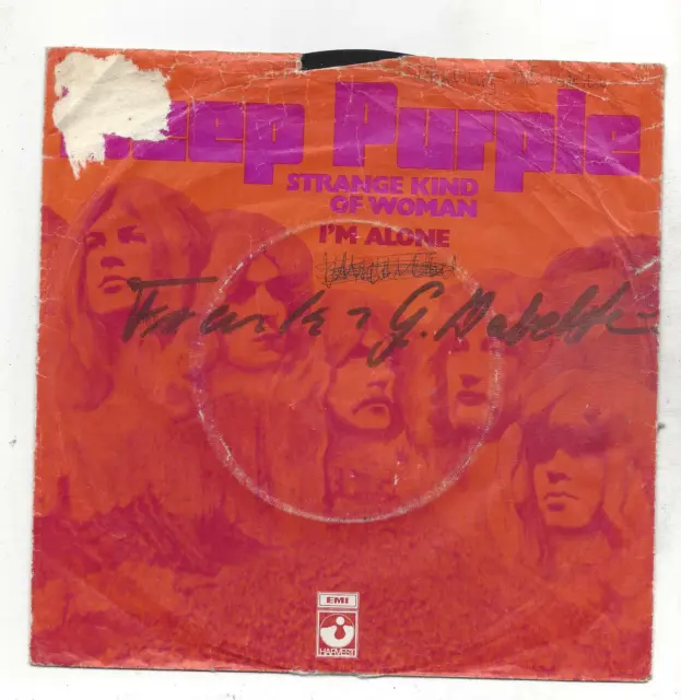 DEEP PURPLE : Strange Kind Of Woman + I´m Alone" Germany 7" Single 1971