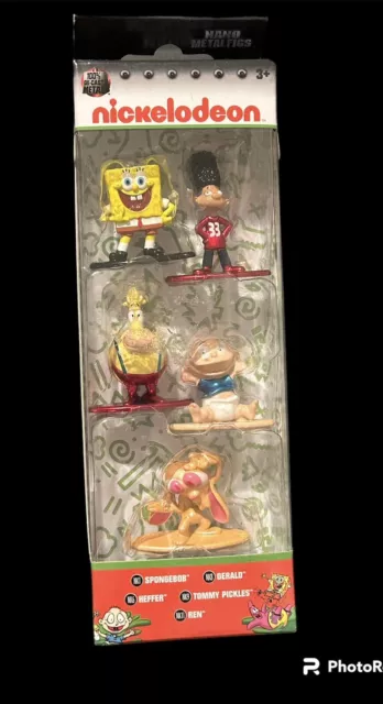 Nickelodeon Nano Metal Figs Spongebob Heffer Tommy Pickles Ren Gerald New Pack B