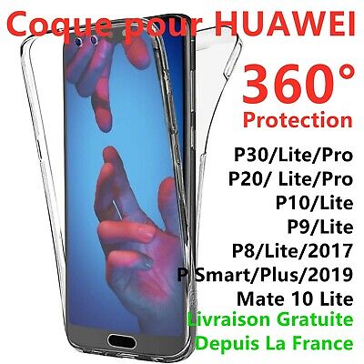 Pour Huawei P8/P10/P20/P30/P40 PRO Etui Coque Silicone 360 Intégral transparent