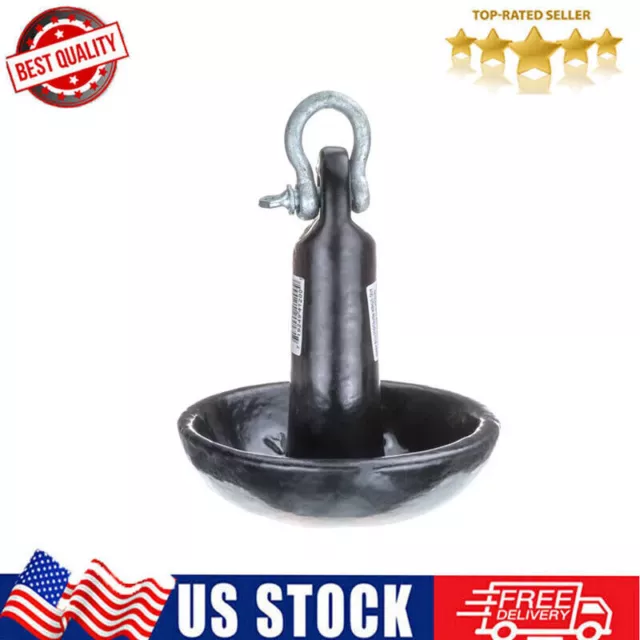 NEW Mushroom Anchor, Vinyl Coated Cast Iron, Black, 8 Lbs., Boats Up to 10 Ft.