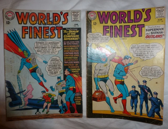 Worlds Finest #142 & 148 Superman/Batman Team-up