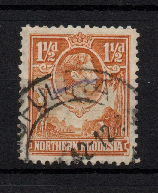 Northern Rhodesia 1941 1 1/2d showing 'Tick Flaw' SG30B fine used WS33632