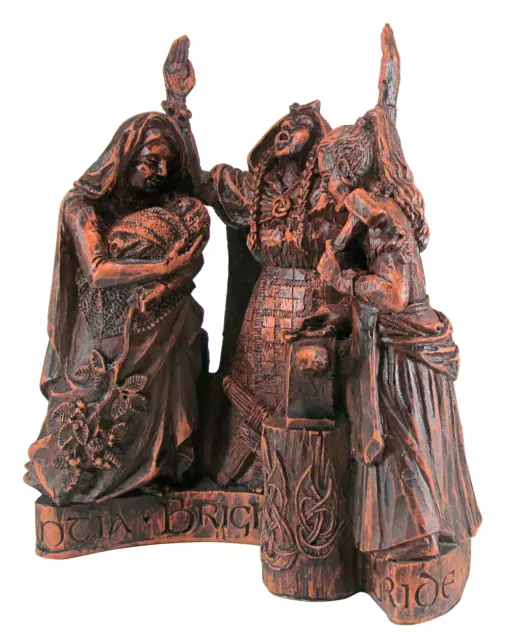 Brigid Statue - Wood Finish - Dryad Design - Celtic Goddess Wiccan Wicca Pagan 2