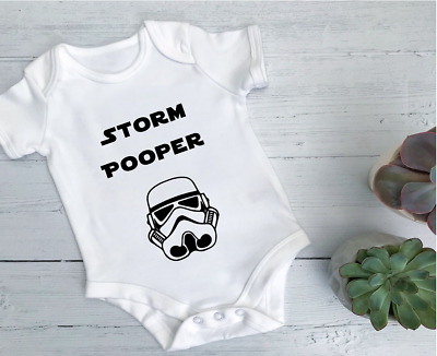 Storm pooper baby vest funny comedy baby grow vest bodysuit baby shower