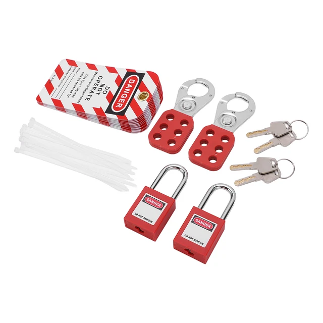 Lockout Tagout Kit Electrical Loto Kit With Safety Padlocks Hasps Loto Keys Bag