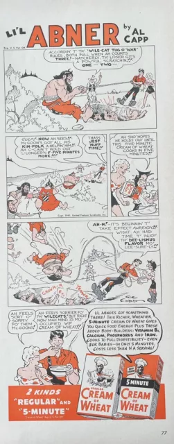 1941 Vintage Cream of Wheat.  Li'l Abner by Al Capp.