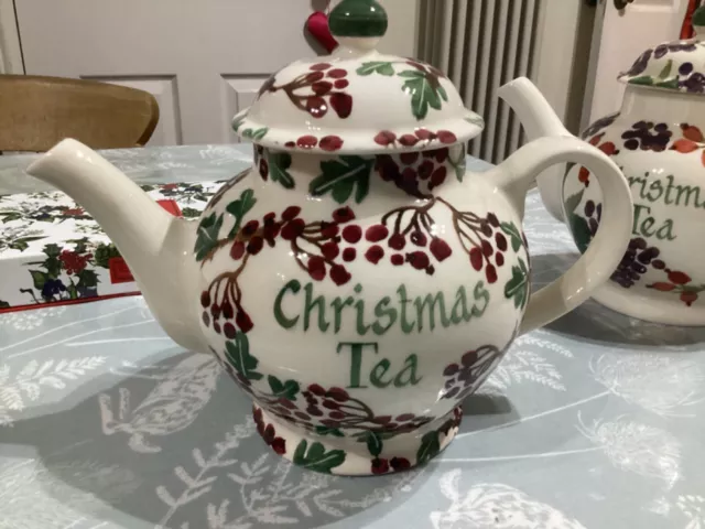 Emma Bridgewater Hawthorn Berries Christmas Tea Personalised 4 Cup Mug Teapot