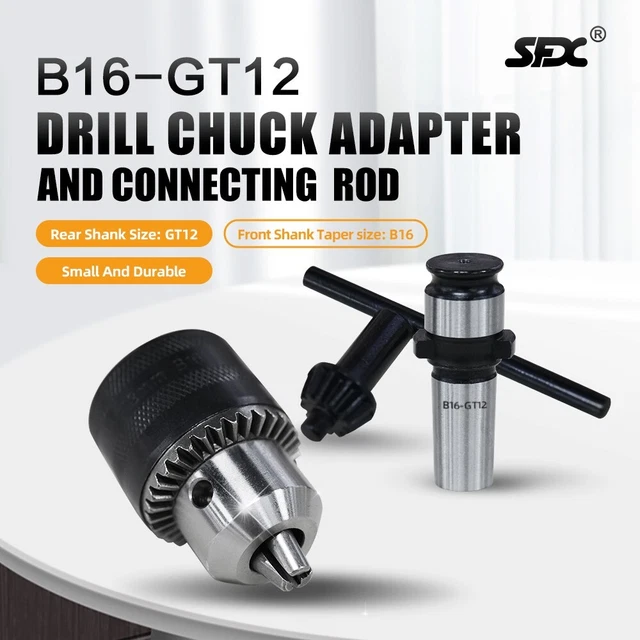 SFX B16-GT12 Drill Chuck Adapter and Connecting Rod for M16R Tapping Machine