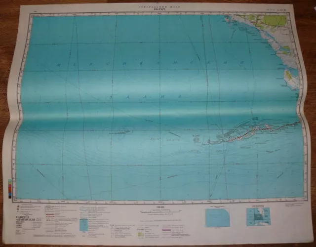 Authentic Soviet Army Cold War Military Topographic Map Key West, Florida USA