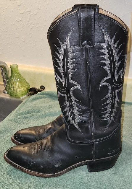 Bottes Courtes Bass Pour Femme En Cuir Noir, Pointure 7.5, Finition Cousue - Style Décontracté Et Confortable