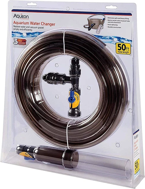 Water Changer 50 FOOT Aquarium Vacuum Tank Gravel Cleaner AQUEON