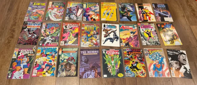 Vintage Mixed Comic Book Lot of 24-Wolverine, Silver Surfer, Wildstar & More