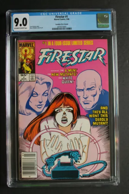 FIRESTAR 1 1st SOLO 1986 X-Men Emma Frost Hellfire Club Canadian VARIANT CGC 9.0